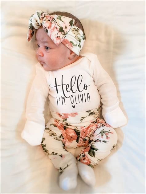 Handmade Baby Girl Coming Home Outfit Newborn Photo Outfit Etsy