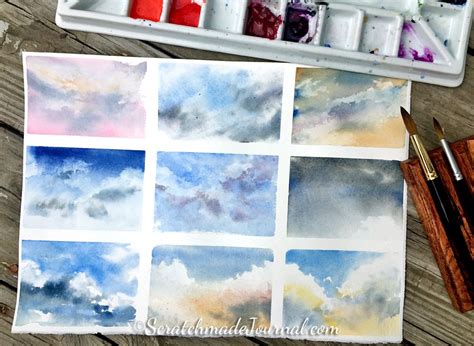 Watercolor Tutorial How To Paint Skies And Clouds Plus A Giveaway