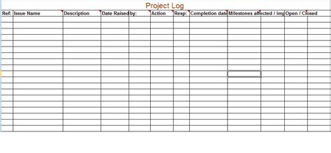 23 Free Project Log Templates In Word Excel Pdf