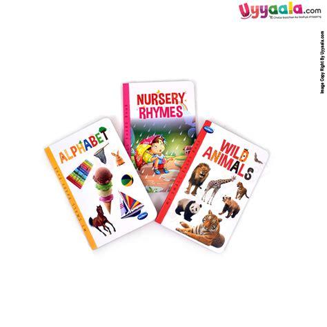 Navneet My Small Board Book Pack Of 3 Alphabet Nursery Rhymes And Wil