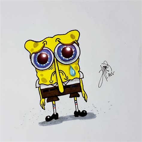 Spongebob Crying By Alsgnd On Deviantart