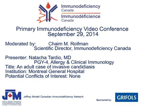Pidvc Presentation 1 September 29 2014 Pdf Immunodeficiency Canada