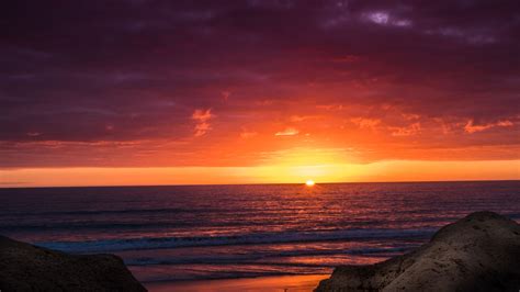 2560x1440 Orange Horizon Rock Cliff Sunset 1440p Resolution Hd 4k