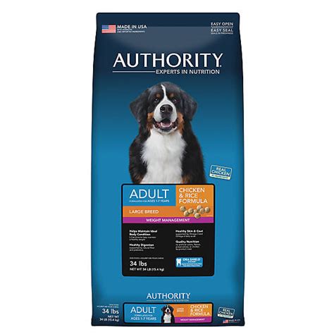Authority dog food reviews, coupons and recalls 2021. Authority® Large Breed Weight Management Adult Dog Food ...