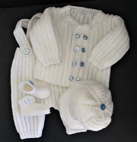Baby Boy Christening Outfit Crochet Pattern Sweater Jacket Etsy In