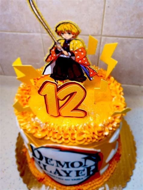 Demon Slayer Cake Zenitsu Knowledgeofart