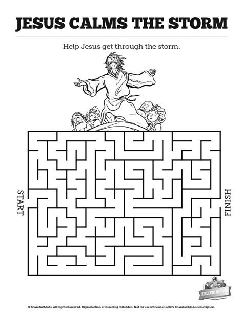 Jesus Calms The Storm Bible Mazes With Just Enough Challenge To Make
