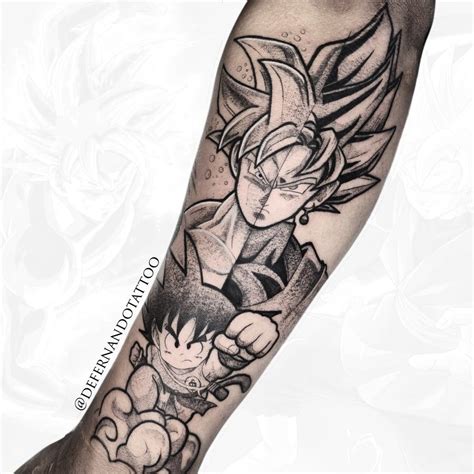 Sintético 100 Tatuagem Goku Braço Bargloria