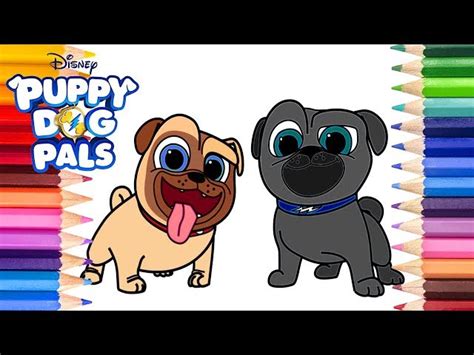 Printable bingo rolly and arf coloring page. Puppy Dog Pals Bingo and Rolly Coloring Page | Disney ...