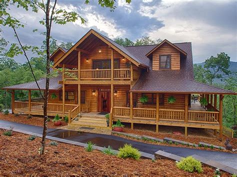 Okay, you can use them for inspiration. Log home with beautiful wrap around porch and upstairs ...
