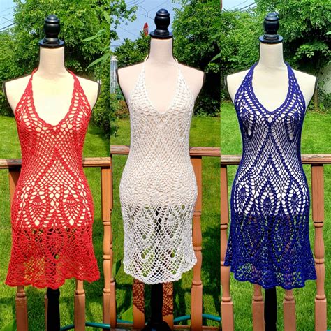 Beach Dress Crochet Cotton Cover Up Made To Order In Any Etsy