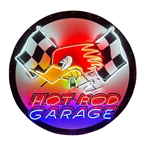 Vintage Hot Rod Garage Neon Sign For Sale At 1stdibs