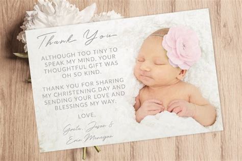 Baptism Card Christening Card Baptism Thank You Card Baby Etsy In