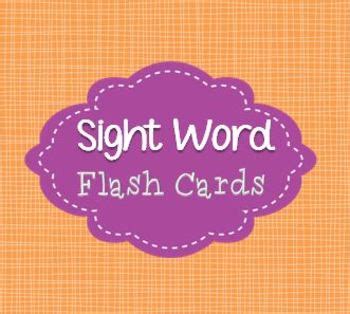Download free printable polite words cards in pdf. Sight Word Flash Cards by Phun Phonics | Teachers Pay Teachers