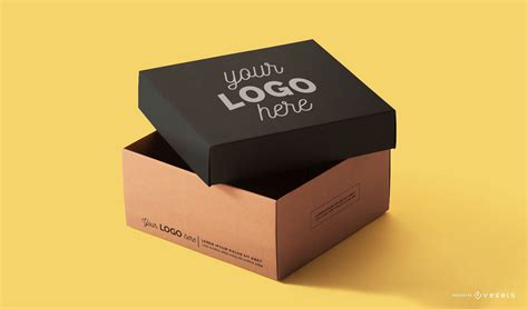 Packaging Box Mockup Design Psd Editable Template
