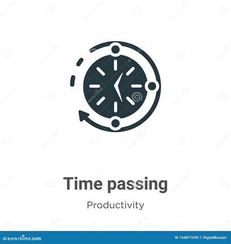 Time Passing Vector Icon On White Background Flat Vector Time Passing