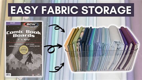 How To Fold Fabric On Comic Book Boards Fabric Storage Ideas For Your