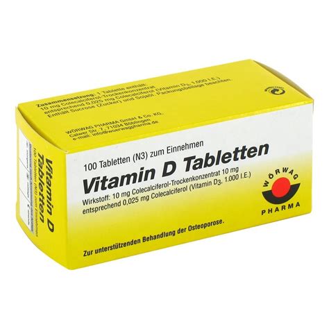 In humans, the most important compounds in this group are vitamin d 3 (also known as cholecalciferol) and vitamin d 2 (ergocalciferol). VITAMIN D Tabletten 100 Stück N3 online bestellen - medpex ...