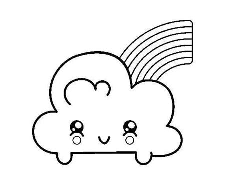 Os desenhos de kawaii presentes nessa galeria estão disponíveis para você baixar, imprimir e pintar. desenhos para colorir kawaii nuvem e arco iris - Criando ...