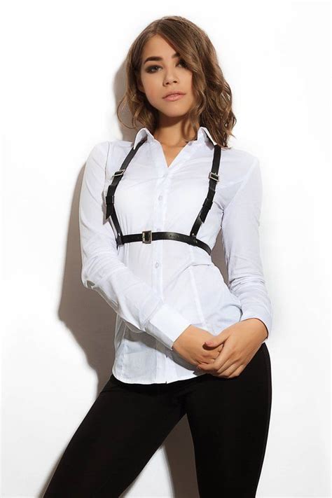Leather Suspenderwomen Harness Beltleather Suspender Harnessblack