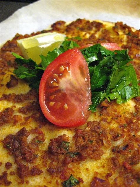 Lahmacun A Turkish Flat Bread Pizza Made Ground Beef Photo By Jeni