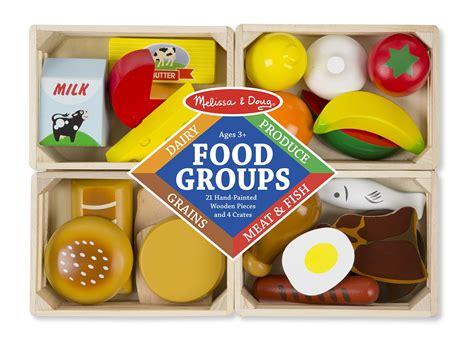 Melissa And Doug Food Groups Wooden Play Food Set Brand New And Sealed