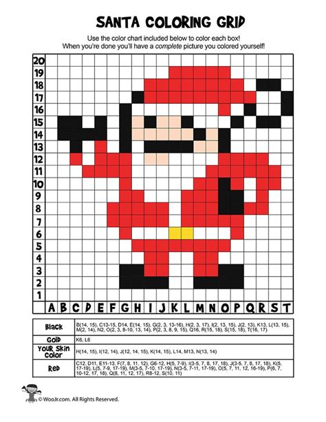 Some of the coloring page names are popular ryan toysreview coloring image desain interior exterior, ryans world colouring, ryans world coloring coloring for kids and adults, ryan challenges you to color by number nickelodeon parents, ryans mystery playdate premiers on nickelodeon sneak peek, ryans world colouring. Santa Coloring Grid Page - ANSWER KEY | Woo! Jr. Kids ...