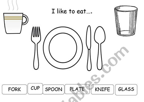 I Like To Eat Esl Worksheet By Apolzan