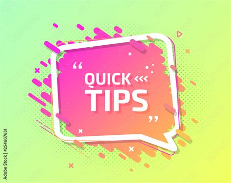 Quick Tips Helpful Tricks Hint For Website Tooltip For Blog Banner