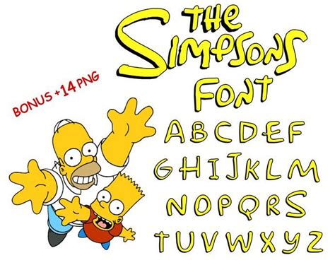 Simpsons Bundle Simpsons Installable Font Simpsons Font Svg