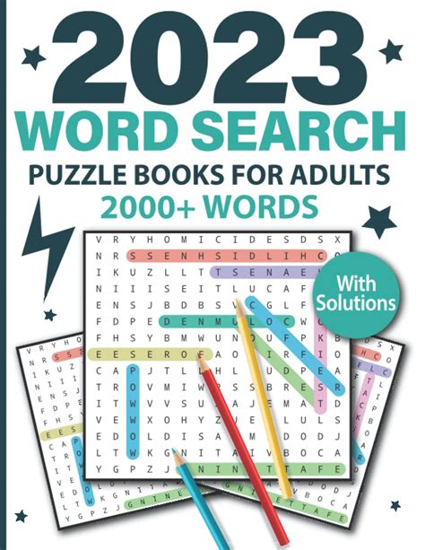 Buy 2023 Word Search Puzzle Books For Adults A Stress Relieving Word