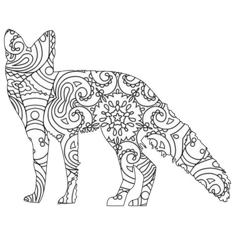 Fox Mandala Coloring Page Cutest Fox With Patterns