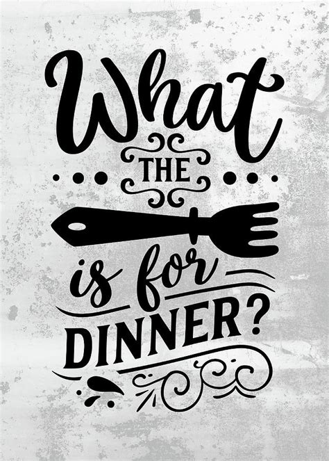 Funny Kitchen Quotes Wall Art Decoration What The Fork Is For Dinner