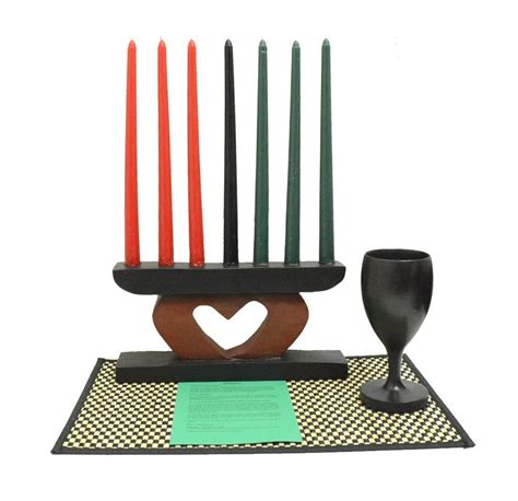 Kwanzaa Heart Kinara And Celebration Set Hand Made In Ghana The