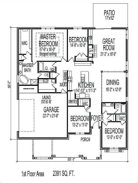Website is thehousedesigners.com plan 5252 reconnaissante cottage house plan. 21 Awesome 2500 Square Foot House Plans Pictures | One level house plans, House plans one story ...