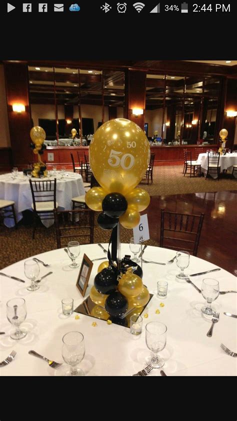 Get excited about turning 50 with these 50th birthday party ideas that include gifts, decor and food. Image result for balloon topiary centerpieces for men ...