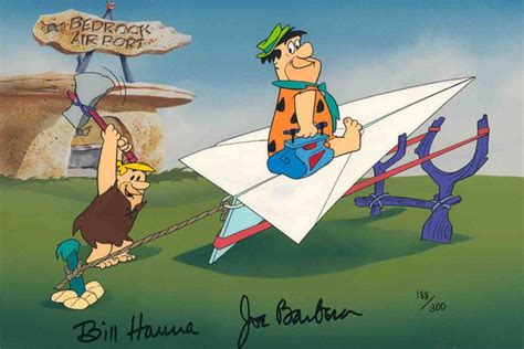 Flintstones Paper Airplane Depicts Fred About To Take Flight In A