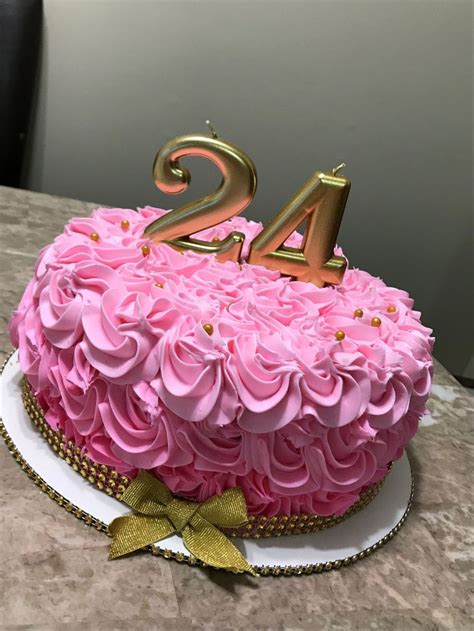 Birthday Cake For 24 Years Old Girl In 2020 24th Birthday Cake