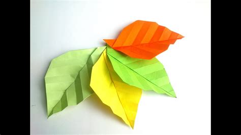 Origami Tutorial How To Make An Origami Leaf Youtube