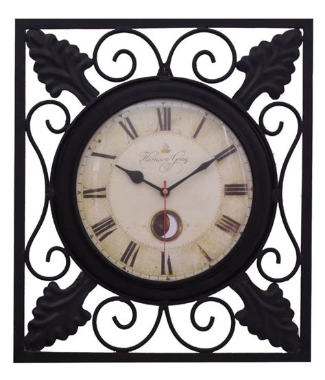 To be totally truthful, wall clocks have never just been about telling time: Home Sparkle Square Analog Wall Clock For Décor/Gifting ...