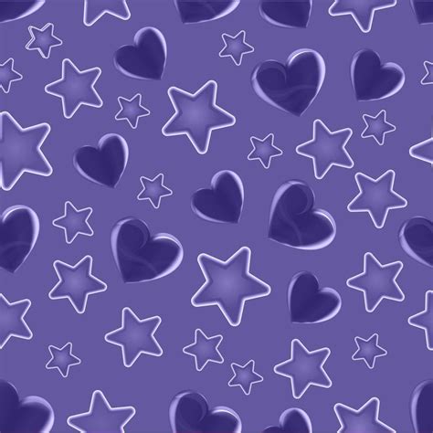 Purple Heart And Star Seamless Pattern 1218473 Vector Art At Vecteezy