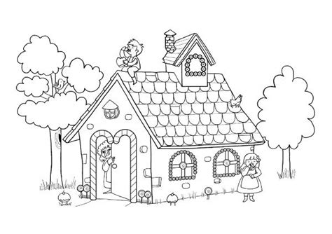 Imprimir Hansel Y Gretel Dibujo Para Colorear E Imprimir