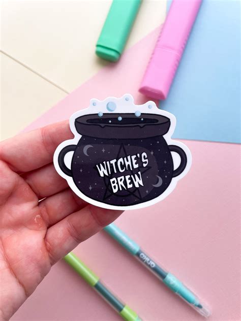 Witches Brew Sticker Witch Sticker Halloween Stickers Etsy