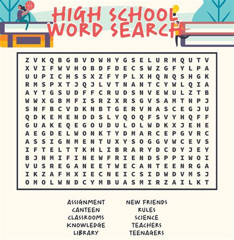 6 Best High School Word Searches Printable Pdf For Free At Printablee