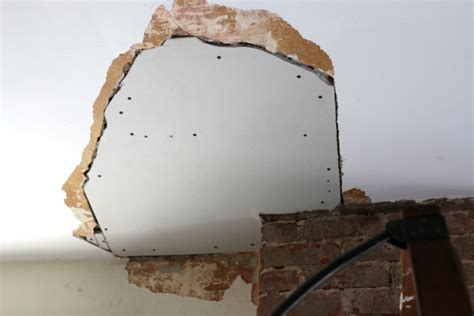 Is it a lot of work to scrap the ceiling? Before & After: Exposing a Brick Chimney Under Plaster ...