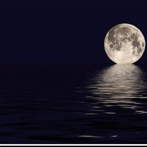 Full Moon Rising Above Water Nature Pinterest