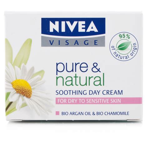 Nivea Visage Pure And Natural Day Cream For Dry Sensitive Skin Chemist
