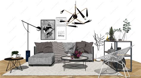 2255 Interior Living Room Sketchup Model Free Download