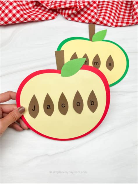 Apple Name Craft For Kids Simple Everyday Mom