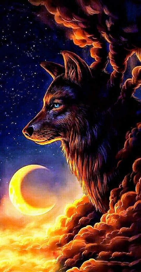 Pin By Laetitia Grandjean On Dreams Wolf Wallpaper Wolf Painting Wolf Artwork